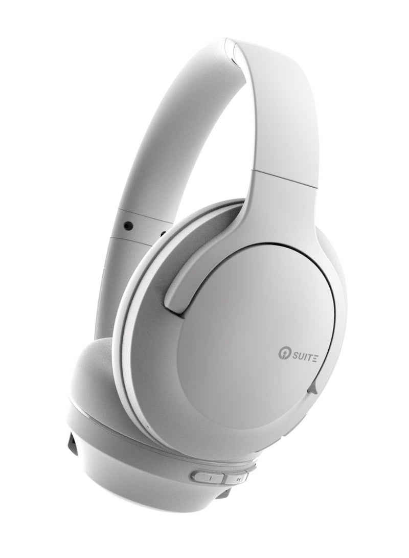 iOsuite Focus 8 Wireless Over-Ear Headphones with 40–45H Playtime, 40mm Hi-Fi Drivers, 3 EQ Modes, Bluetooth 5.3, Built-in Mic, Foldable Design, Type-C Charging, Wired & Wireless – Ice Grey - Image 1